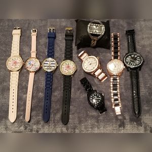 Watch bundle with floral watches,  anchor watch, diamond watches, xoxo watch